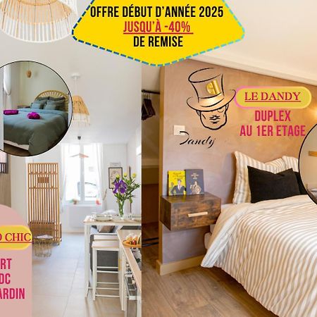Ideal Pro & Couple - 2 Logements Theme Boho Chic Rdc & Dandy 1Er Etage - Quartier Calme - Jardin - Wifi Hd - Smart Tv - Parking Gratuit - Proche Centre & Transports - Ask Home Валансьєнн Екстер'єр фото