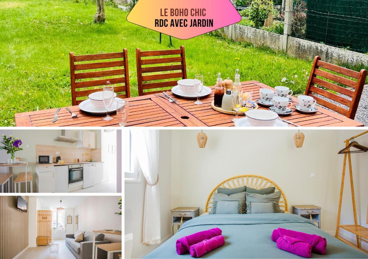 Ideal Pro & Couple - 2 Logements Theme Boho Chic Rdc & Dandy 1Er Etage - Quartier Calme - Jardin - Wifi Hd - Smart Tv - Parking Gratuit - Proche Centre & Transports - Ask Home Валансьєнн Екстер'єр фото