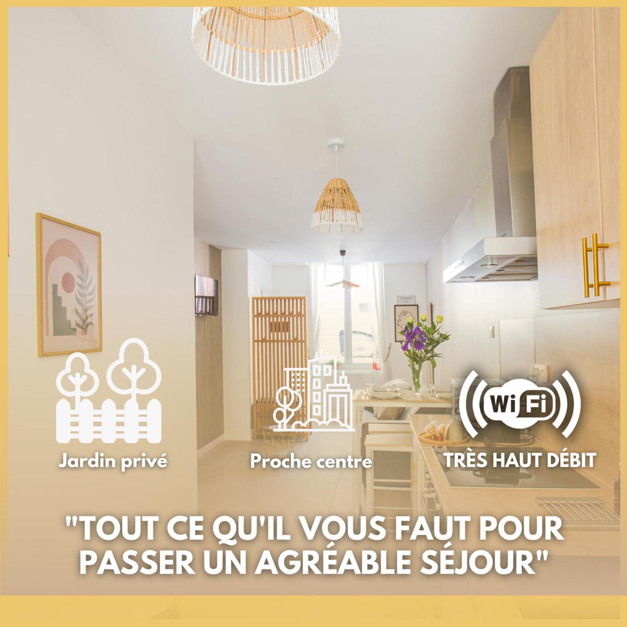 Ideal Pro & Couple - 2 Logements Theme Boho Chic Rdc & Dandy 1Er Etage - Quartier Calme - Jardin - Wifi Hd - Smart Tv - Parking Gratuit - Proche Centre & Transports - Ask Home Валансьєнн Екстер'єр фото